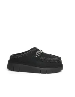 PANTOFOLA CON PELO ESKIMO METAL LOGO