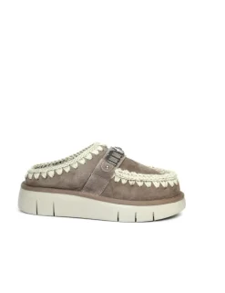 PANTOFOLA CON PELO ESKIMO METAL LOGO