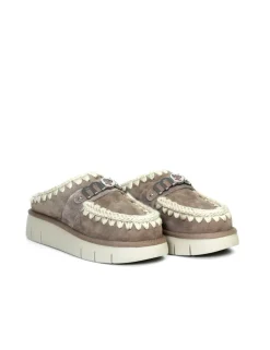PANTOFOLA CON PELO ESKIMO METAL LOGO