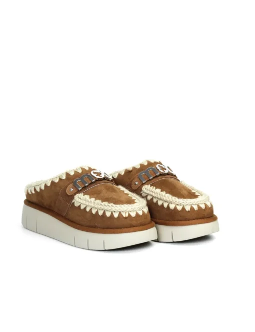 PANTOFOLA CON PELO ESKIMO METAL LOGO